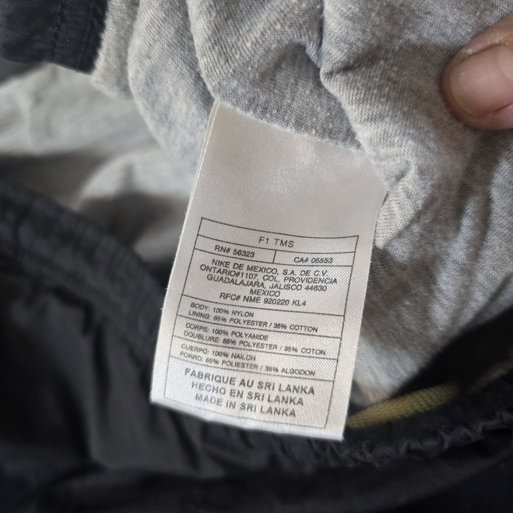 Vtg 90's Nike Navy Blue Windbreaker Track Suit Jacket Pants Silver Tag Stripe L - Picture 6 of 13